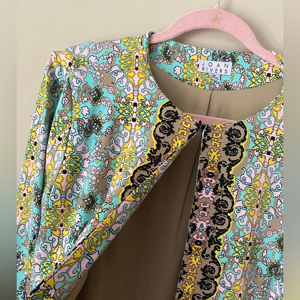 Joan Rivers Multicolor Patterned Jacket - image 3